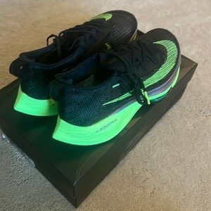 NIB Nike zoom Alphafly next% valerian blue/black lime women’s size 7.5